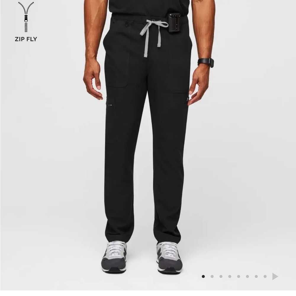 MENS Figs Jet Black Scrub Pants